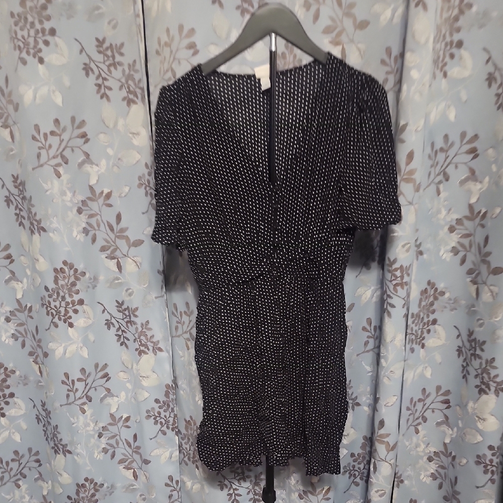a new day Black and White Polka Dot Dress
